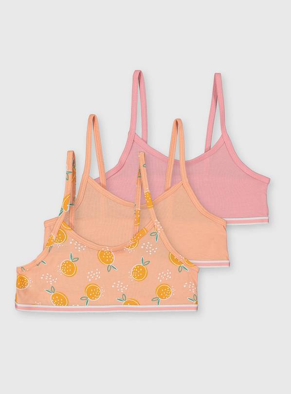 Fruit Print Strappy Crop Top 3 Pack - 8-9 years